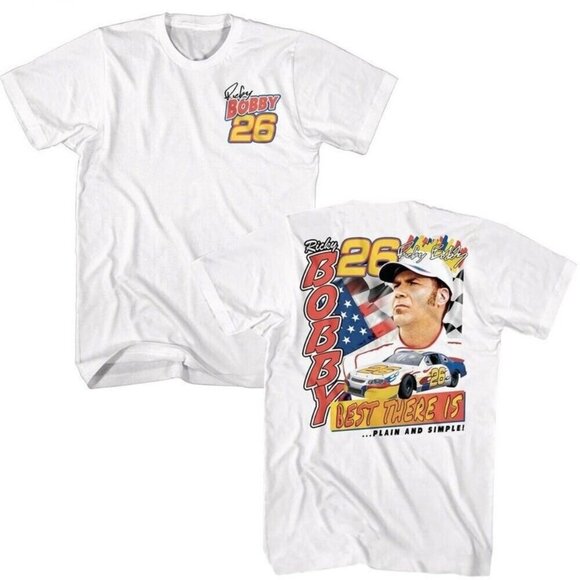 Talladega Nights Ricky Bobby 26 T-Shirt Plain  Simple Racing Graphic Tee 79 - Picture 1 of 7